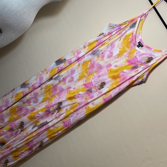 Torrid size 3 MULTI WATERCOLOR TIE-DYE CHALLIS TRAPEZE MAXI DRESS - Picture 11 of 15